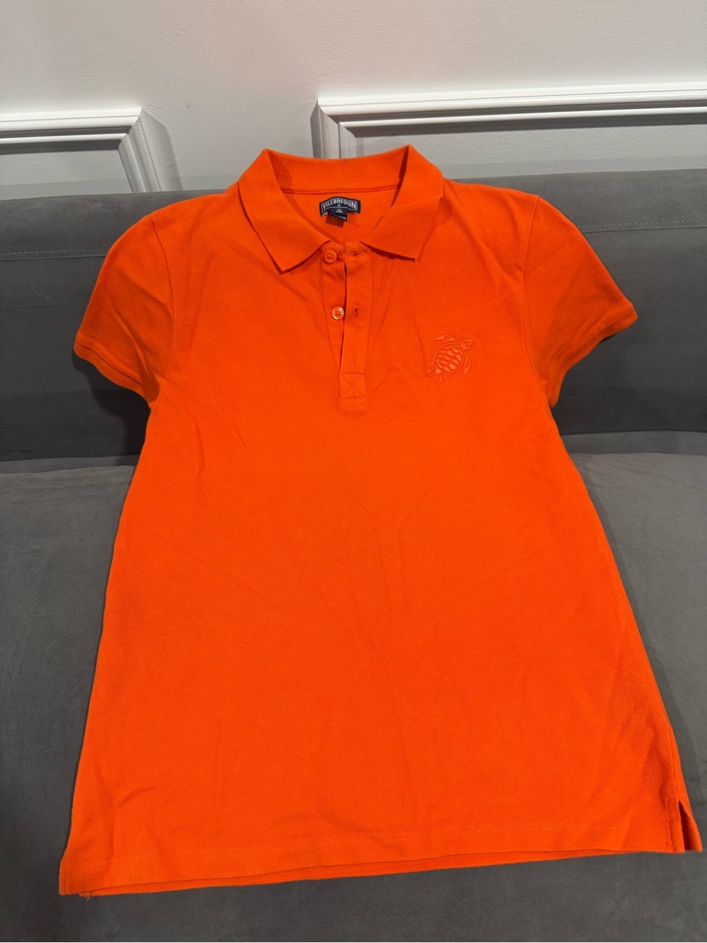 Vilebrequin Kids Orange Short-Sleeve Polo Shirt